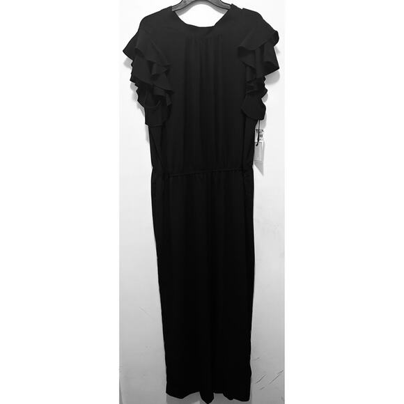 1 State Flutter Sleeve Jumpsuit Black 2X NWT - Picture 8 of 10